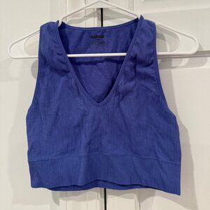 Garage Ribbed Blue/Purple V-Neck Tank